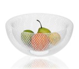 Cos Fructe Metalic Alb &Oslash; 30 cm - Design Modern