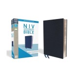 NIV, Thinline Bible, Bonded Leather, Navy, Indexed, Red Letter Edition