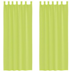 Perdele din voile cu tabla 2 buc Verde mar foto