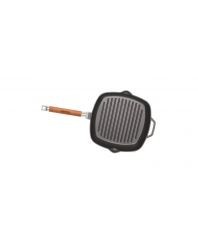 Tigaie-grill fonta cu maner lemn detasabil 28*28cm Tigaie-grill fonta cu maner lemn detasabil 28*28cm