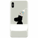 Husa silicon pentru Apple Iphone X, Hippo Bath