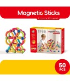 Constructor Magnetic pentru Copii Batoane 50 Piese