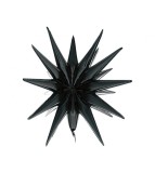 Balon din folie Stea 3D negru mat, 50 x 46 cm