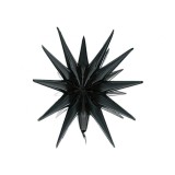 Balon din folie Stea 3D negru mat, 50 x 46 cm