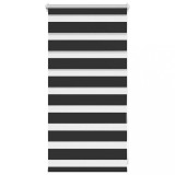 Jaluzea opaca tip zebra, 40 x 100 cm, negru