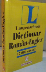 DICTIONAR ROMAN-ENGLEZ, 17 000 DE CUVINTE, LANGENSCHEIDT, 1997 foto
