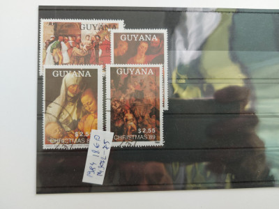 TS22 - Timbre serie Guyana 1984- Arta Religioasa foto