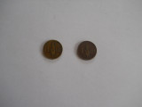 2 monede 1 Leu 1938 si 1940,perioada Regelui Carol II-circulate,necuratate!, Cupru-Nichel