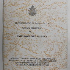 RECONCILIATIO ET PAENITENTIA - INDEMN APOSTOLIC AL PAPEI IOAN PAUL AL II - LEA , 1984