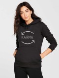 Cumpara ieftin Hanorac dama negru - Karma - S