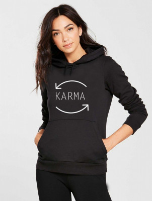 Hanorac dama negru - Karma - L foto