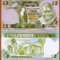 !!! ZAMBIA - 2 KWACHA (1980 - 1988) - P 24 c 1 - UNC