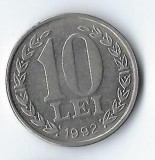 Moneda 10 lei 1992 - Romania