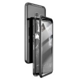 Husa Samsung Galaxy S9 - Sticla Fata+Spate 360 grade, Cadru metalic cu magneti, negru