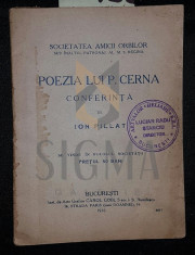 POEZIA LUI P CERNA conferinta, 1916 - ION PILLAT foto