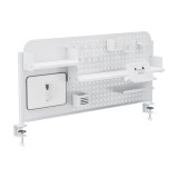 Schreibtisch-Organizer zum Anklemmen Sauda 114x68 cm Stahl Wei&szlig; [en.casa]