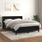 vidaXL Pat box spring cu saltea, negru, 140x190 cm, catifea 3130837
