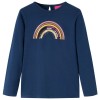 Tricou pentru copii cu m&acirc;neci lungi, bleumarin, 140 14288, vidaXL