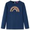 Tricou pentru copii cu m&acirc;neci lungi, bleumarin, 140 14288