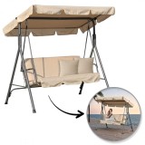 Balansoar gradina acoperit, 3 locuri, maxim 260 kg, perne bej, JollyMag, HO01K