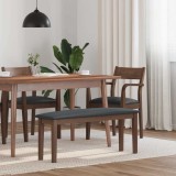 Banca Gossi 110 cm Maro, Lemn Masiv, Tapitata, Scaun Interior, Mobila Living