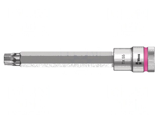 Cap tubulară Torx TX55 1/2 140mm din oţel crom-vanadium