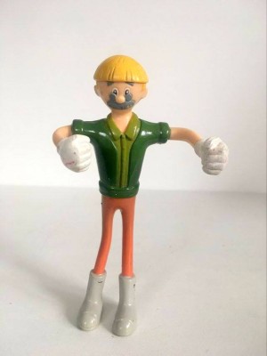*Figurina flexibila personaj Gepetto din Pinocchio, Miramax Film Comp 2002 14 cm foto