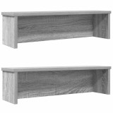 VidaXL Rafturi de bucătărie stivuibile 2 buc Gri Sonoma 50x15x16 cm