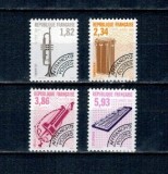 Franta 1993 - Instrumente muzicale, uzuale preobliterate, serie neuzata