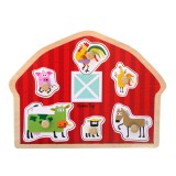 Puzzle din lemn - Casuta animalutelor PlayLearn Toys, Barbo Toys