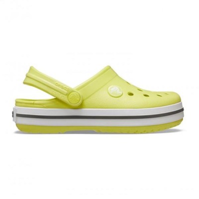 Saboți Crocs Crocband Toddlers New Clog Galben - Citrus/Grey foto