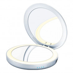 Oglinda cosmetica cu iluminare Beurer BS39, baterie externa integrata 3000 mAh, LED, 7 cm, marire 3x foto