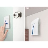 Sonerie Wireless, Buton și Receptor, Semnal Digital, 32 Melodii, Alb