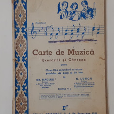 Carte De Muzica Pentru Clasa a 3-a Secundara - MANUAL 1946 (VEZI DESCRIEREA)