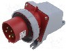 Conector alimentare AC, IEC 60309, IP67, 32A, 415V AC, 5 pini, AMPHENOL - 2CMA167122R1000