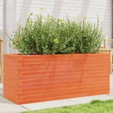 Cumpara ieftin Jardinieră grădină, maro ceruit, 110x40x45,5 cm, lemn masiv pin