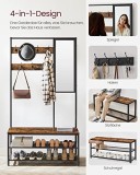 Cumpara ieftin Cuier, Vasagle, Negru , 98&times;35&times;180 cm
