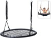 Leagan tip cuib pentru copii, rotund, O100 cm, negru