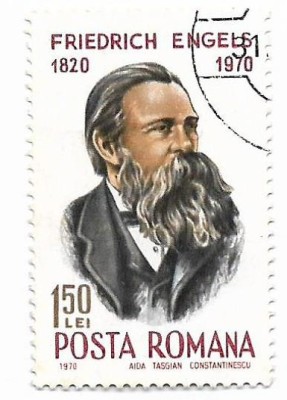 Romania (334o) - 150 de ani de la nasterea lui Friedrich Engels, 1970 - obliterata foto
