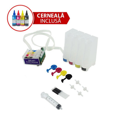 Sistem de alimentare continua ciss pentru epson t2991 t2992 t2993 t2994 cerneala cu cerneala dye MultiMark GlobalProd foto