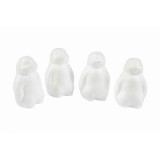 Accesorii creatie - polistiren - pinguin, alb, set 4 buc, Colorarte