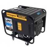 Stager YGE12000E Generator open frame 10.0kW, monofazat, benzina, pornire electrica - 6960270420325