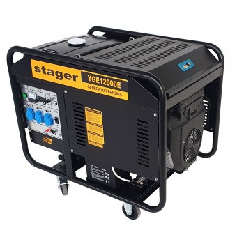 Stager YGE12000E Generator open frame 10.0kW, monofazat, benzina, pornire electrica - 6960270420325 foto