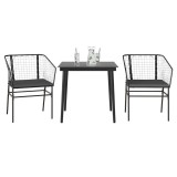 Cumpara ieftin Set de sufragerie de gradina 3 piese neagra