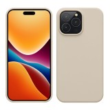Husa Kwmobile Silicon Crem pentru Apple iPhone 14 Pro Max, Anti-alunecare, Protectie Socuri si Zgarieturi