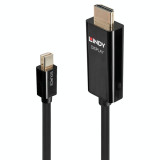 Cablu Mini DisplayPort 1.2 la HDMI v2.0 4K T-T activ 2m, Lindy L40912