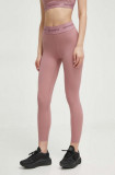 Cumpara ieftin New Balance leggins de antrenament Sleek culoarea roz, cu imprimeu