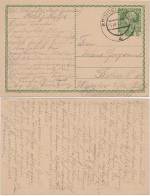 Austria Bohemia 1911 Postcard Card Spindelmuhle to Berlin D.395 foto