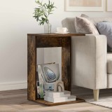 vidaXL Masă laterală Stejar fumuriu 40 x 38 x 62,5 cm Lemn compozit 8000368