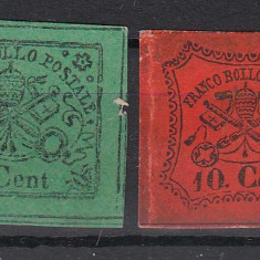 Italy Church State 1867 Coat of arms 2C+10C Mi.12+15 MH AM.300